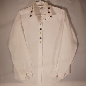 Tabi International Ladies Size Large Long Sleeves Loose Fit Christmas Shirt